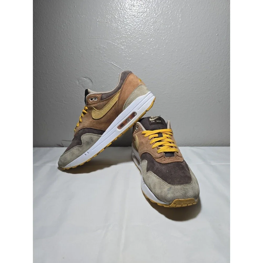 Nike Air Max 1 Premium 'Ugly Duckling - Pecan' Size 10.5 BARELY WORN, USED GREAT